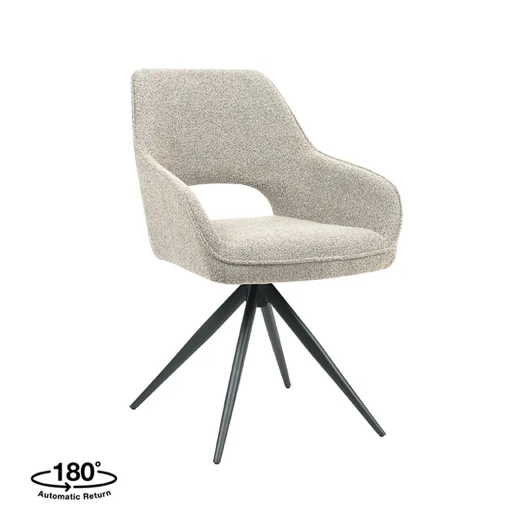 FINLEY DINING CHAIR CHAMPAGNE BOUCLE