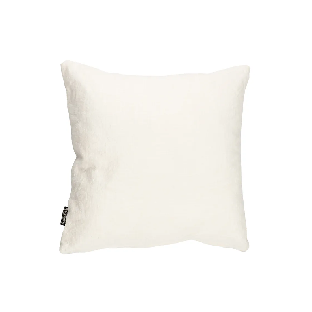 LINEN PILLOW WHITE 50X50 CM