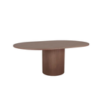 OLIVIA DINING TABLE OVAL 150 CM x 130 CM + 50 CM WALNUT