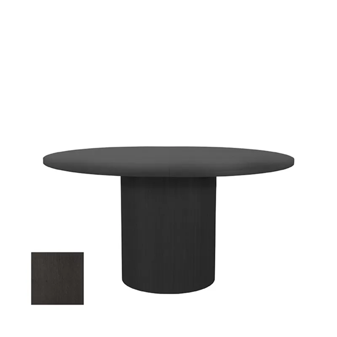 OLIVIA DINING TABLE OVAL 150 CM x 130 CM + 50 CM BLACK