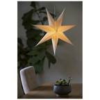 Adventstjerne 60 cm hvit lin