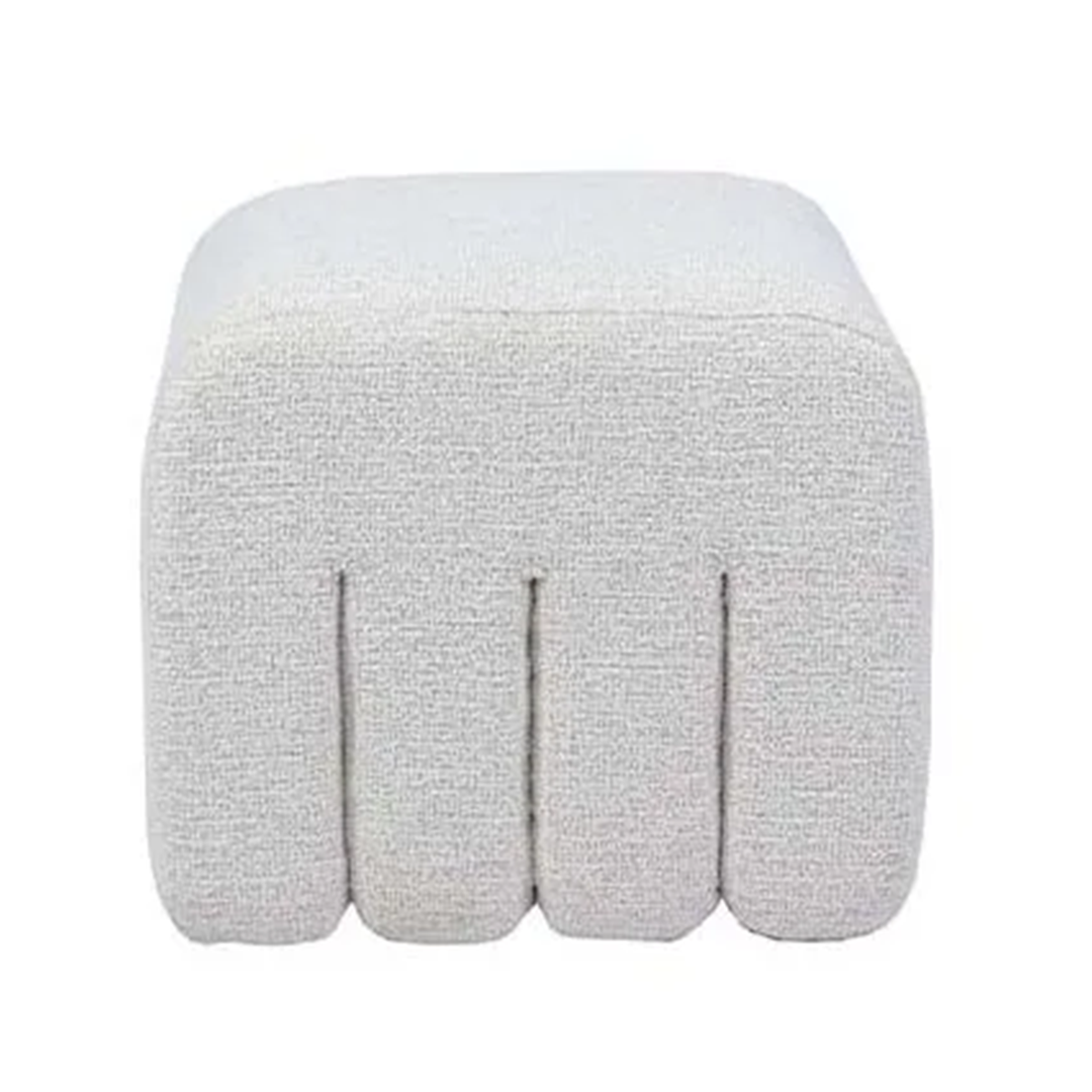 CISKE POUF MIX BOUCLE ECRU S