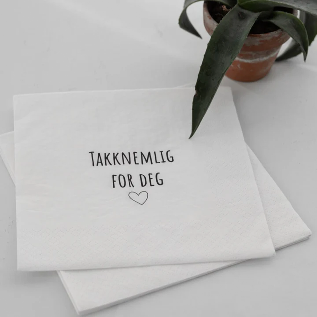 sögne serviett lunch takknemlig for deg