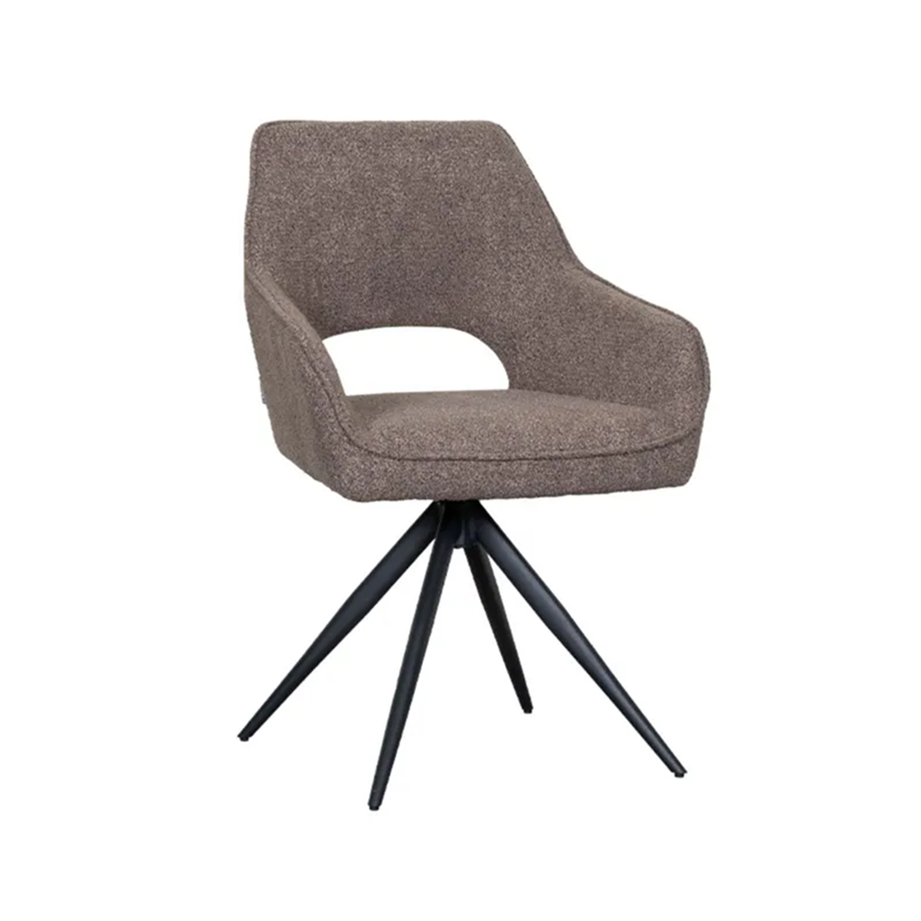 FINLEY DINING CHAIR BROWN BOUCLE