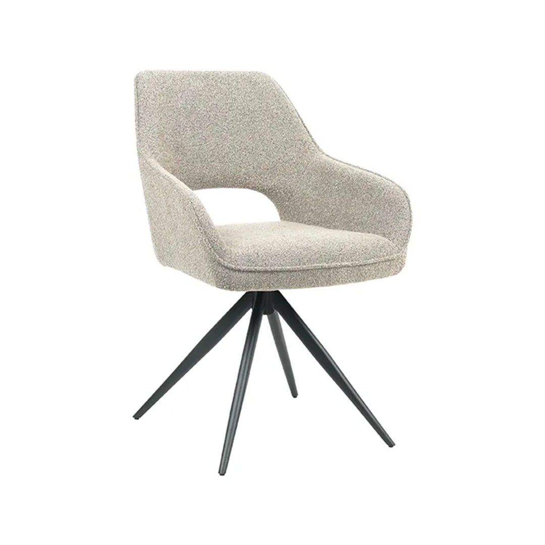FINLEY DINING CHAIR CHAMPAGNE BOUCLE