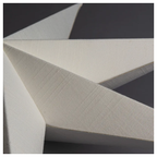 Adventstjerne 78 cm hvit lin