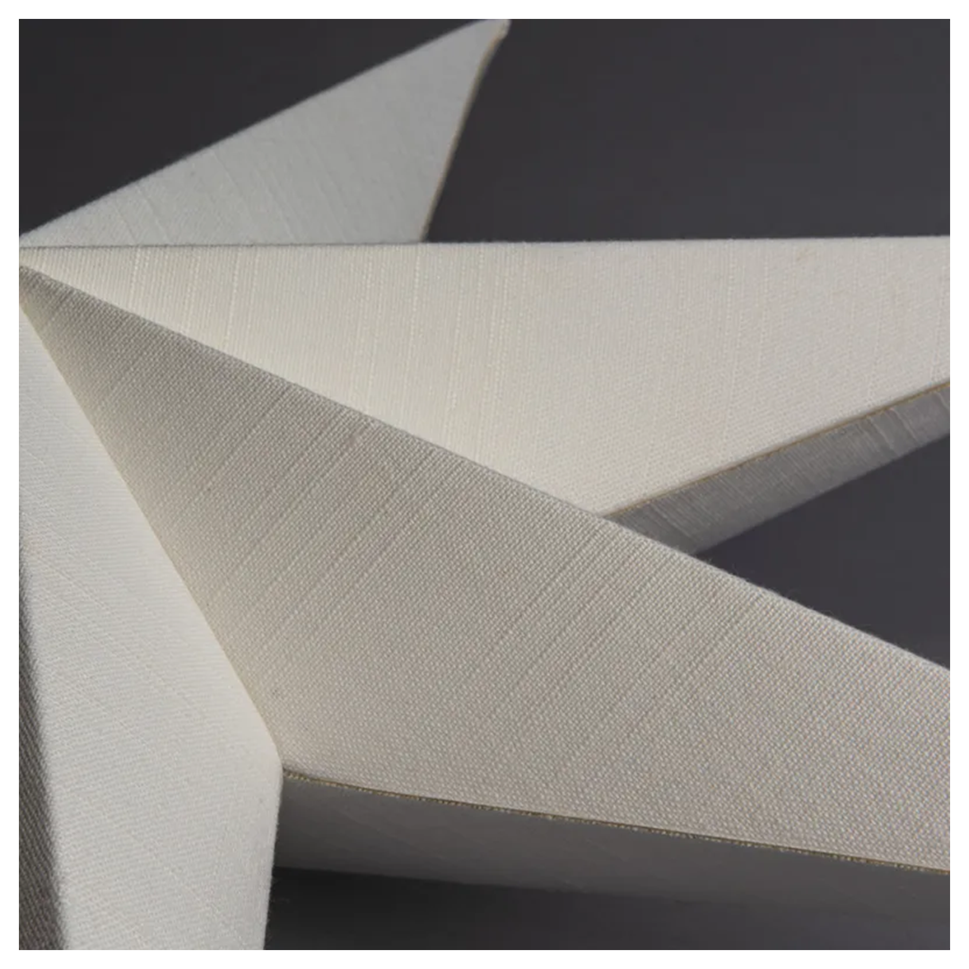 Adventstjerne 78 cm hvit lin