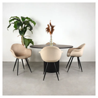 OLIVIA DINING TABLE BLACK 130 CM