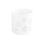 sögne hvit t-lysholder snøkrystall large