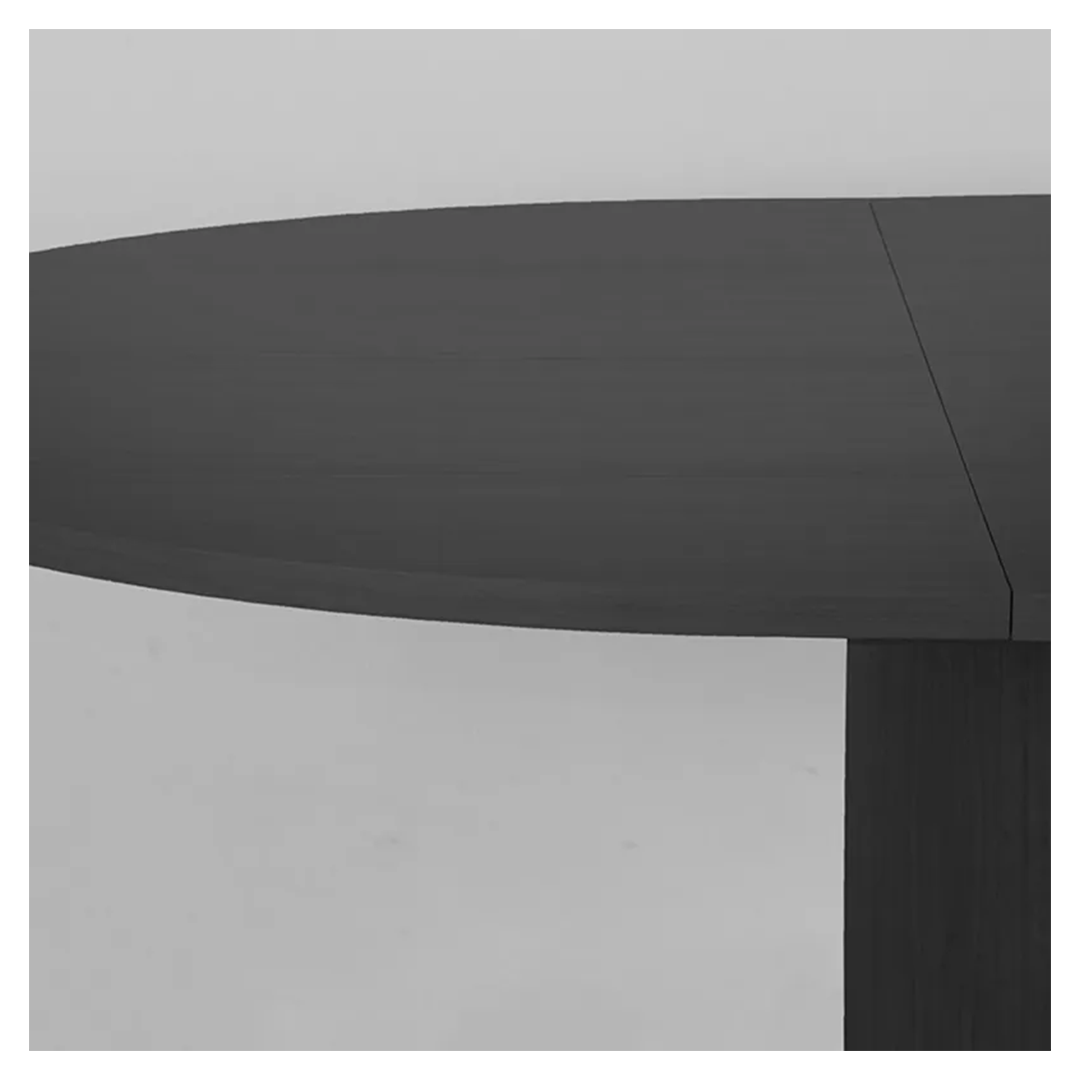 OLIVIA DINING TABLE OVAL 150 CM x 130 CM + 50 CM BLACK