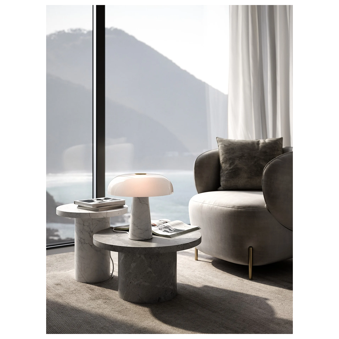 Glossy Table lamp Opal white