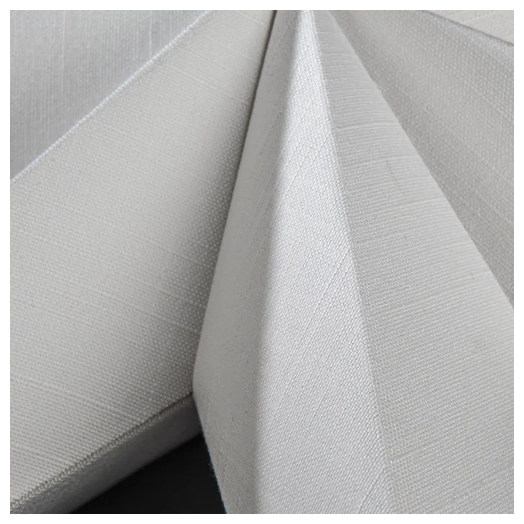 Adventstjerne 60 cm hvit lin