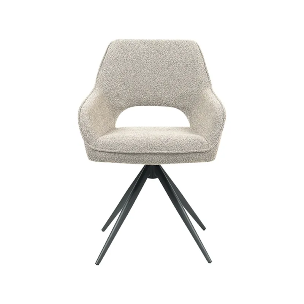 FINLEY DINING CHAIR CHAMPAGNE BOUCLE