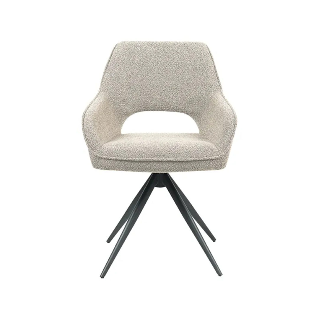 FINLEY DINING CHAIR CHAMPAGNE BOUCLE