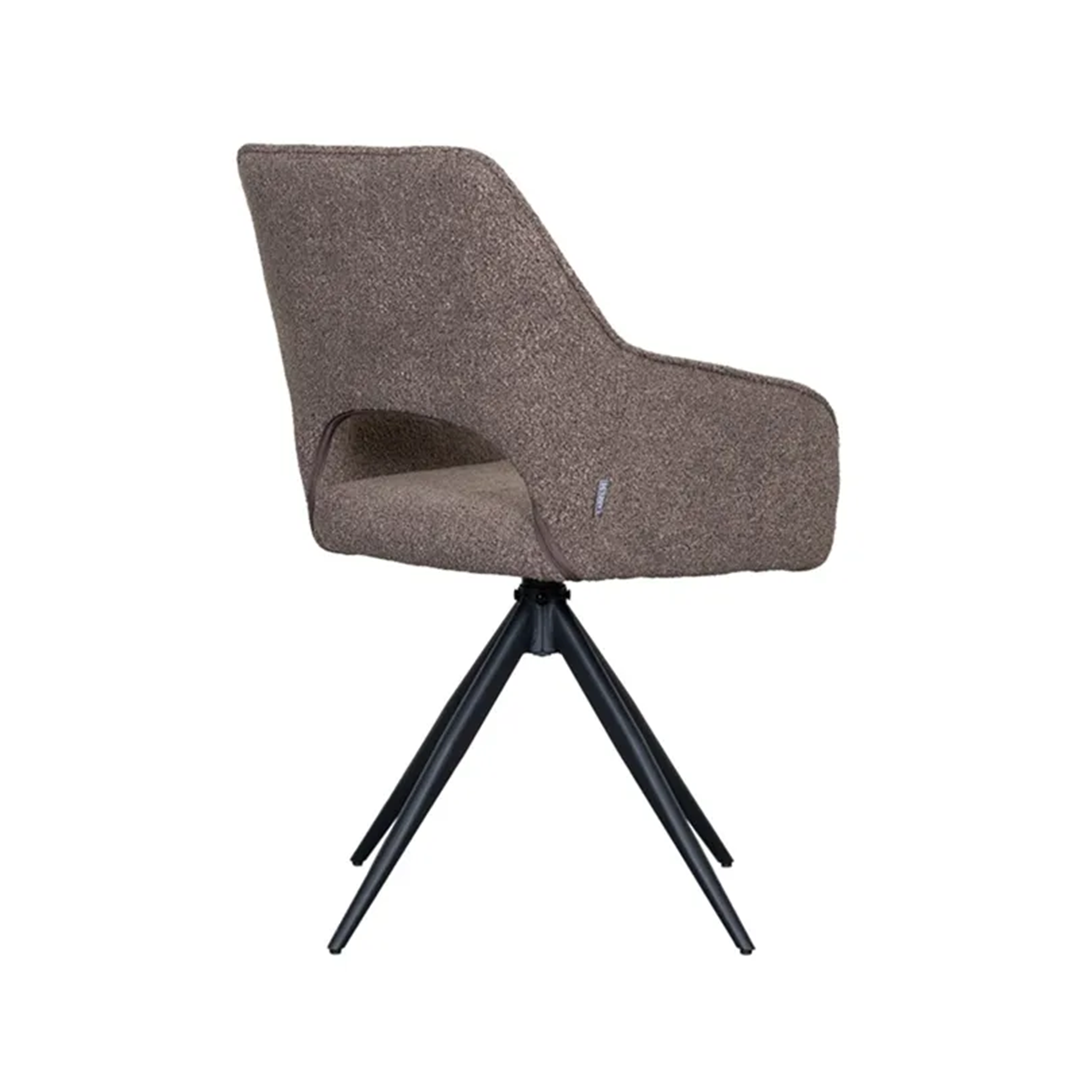 FINLEY DINING CHAIR BROWN BOUCLE