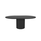 OLIVIA DINING TABLE OVAL 150 CM x 130 CM + 50 CM BLACK