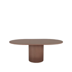 OLIVIA DINING TABLE OVAL 150 CM x 130 CM + 50 CM WALNUT