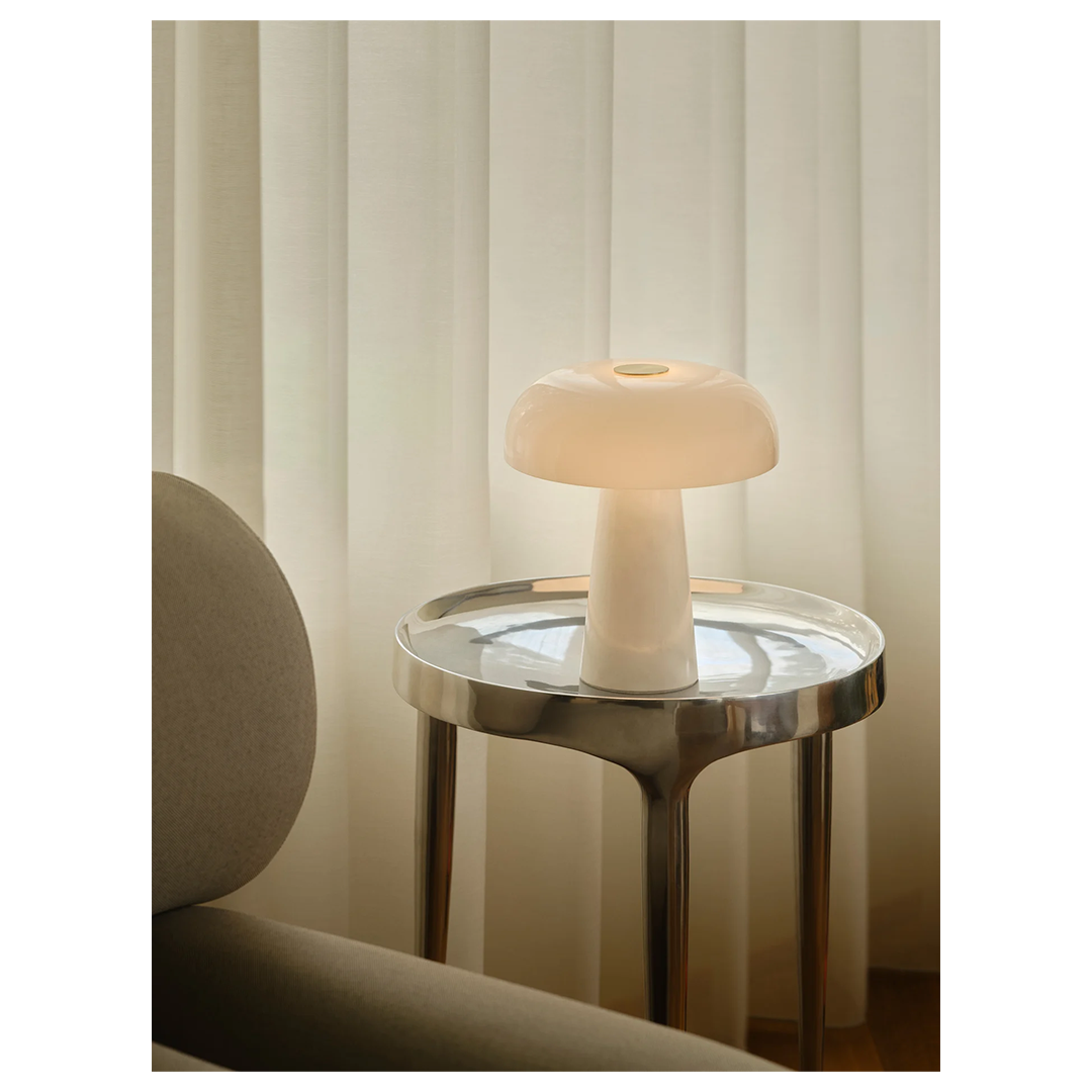 Glossy Mini Table Lamp White