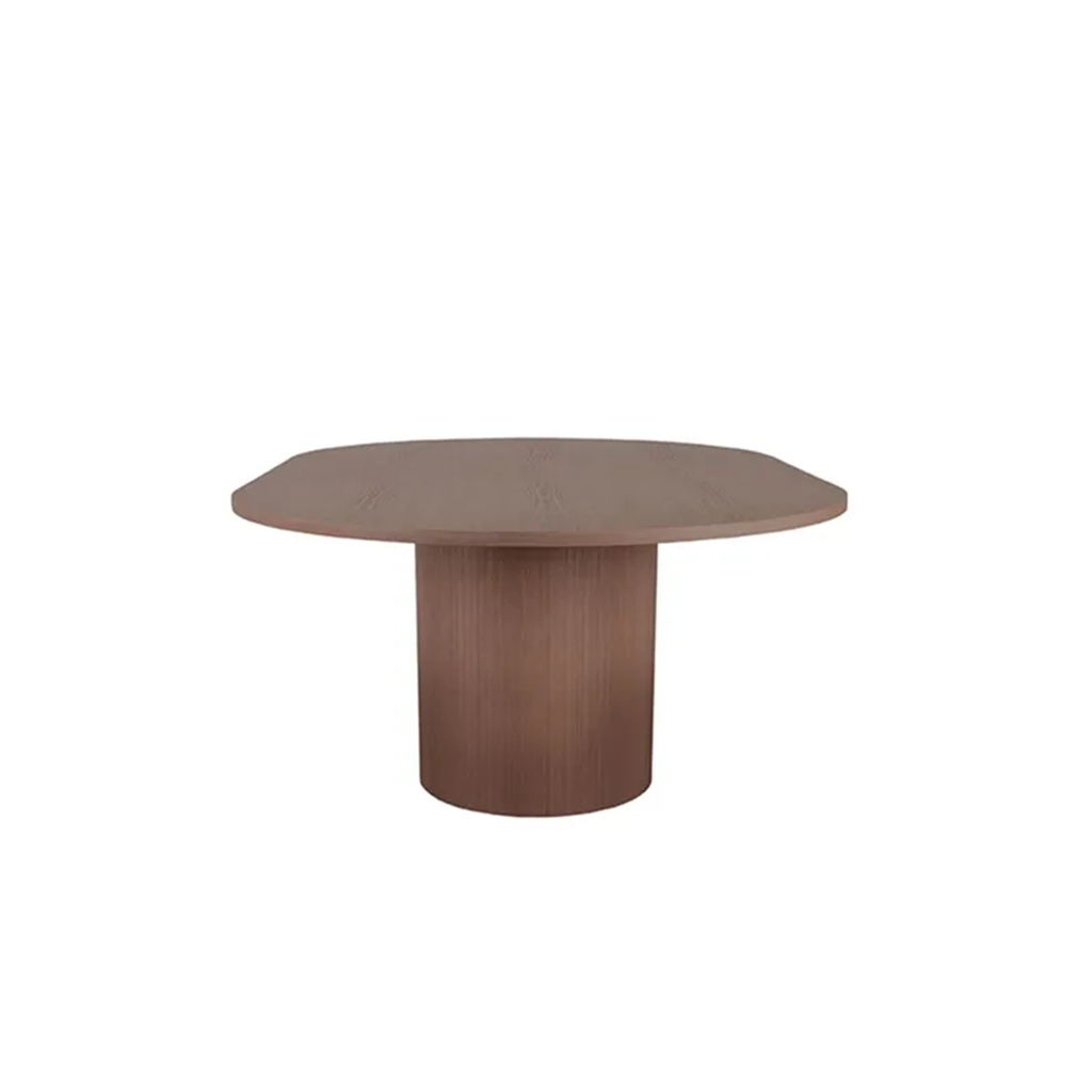 OLIVIA DINING TABLE OVAL 150 CM x 130 CM + 50 CM WALNUT