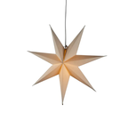 Adventstjerne 60 cm hvit lin
