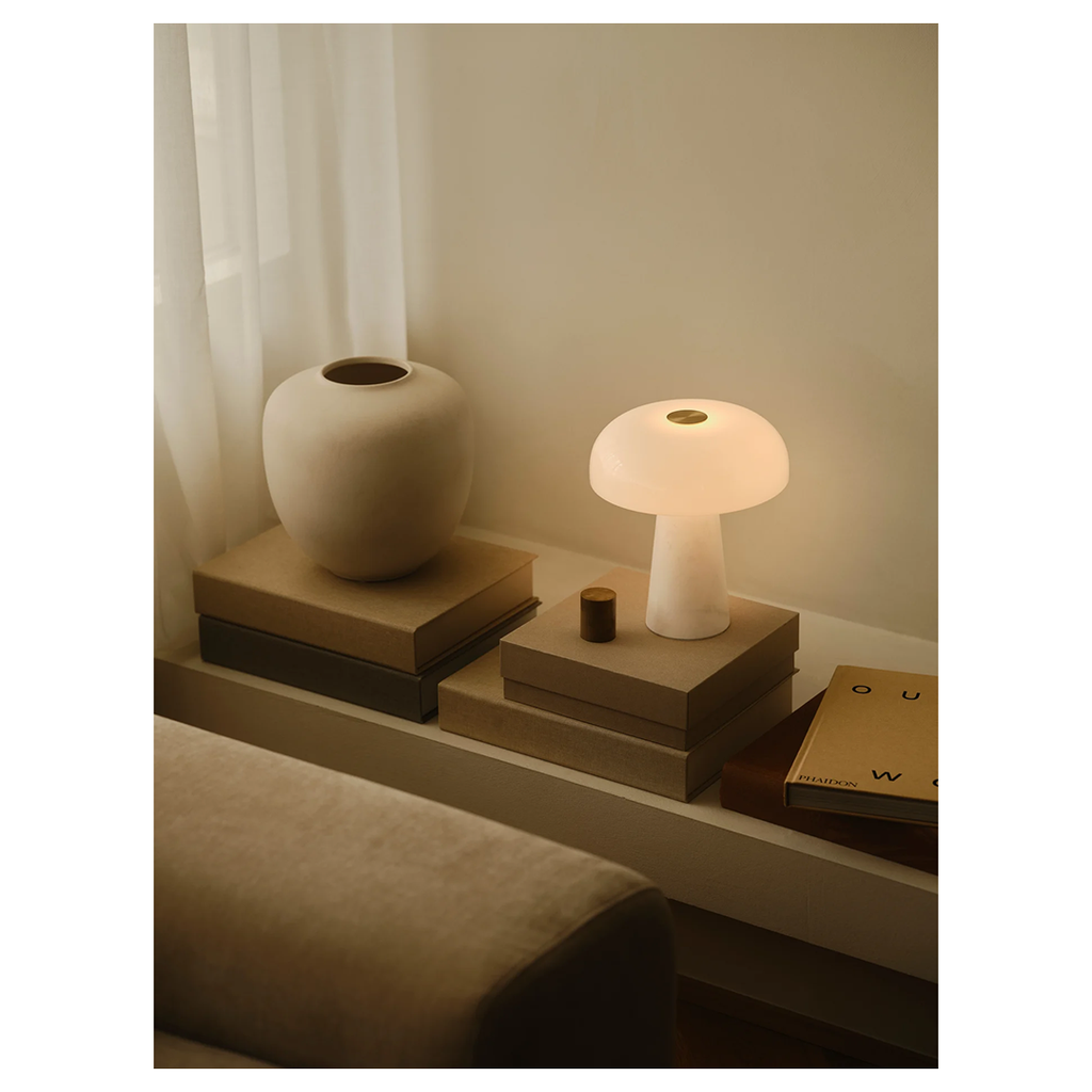 Glossy Mini Table Lamp White