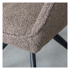 FINLEY DINING CHAIR BROWN BOUCLE