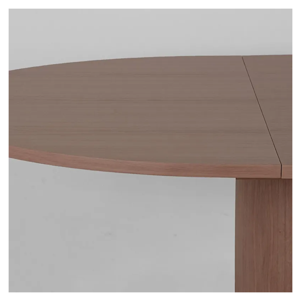 OLIVIA DINING TABLE OVAL 150 CM x 130 CM + 50 CM WALNUT