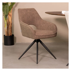 FINLEY DINING CHAIR BROWN BOUCLE