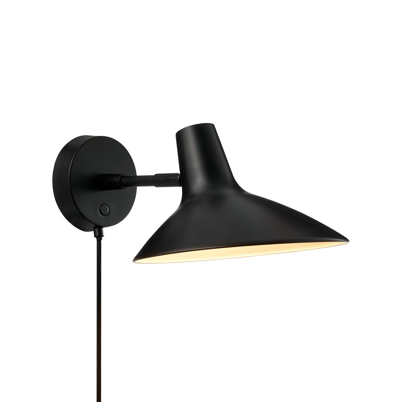 Darci kort vegglampe Sort