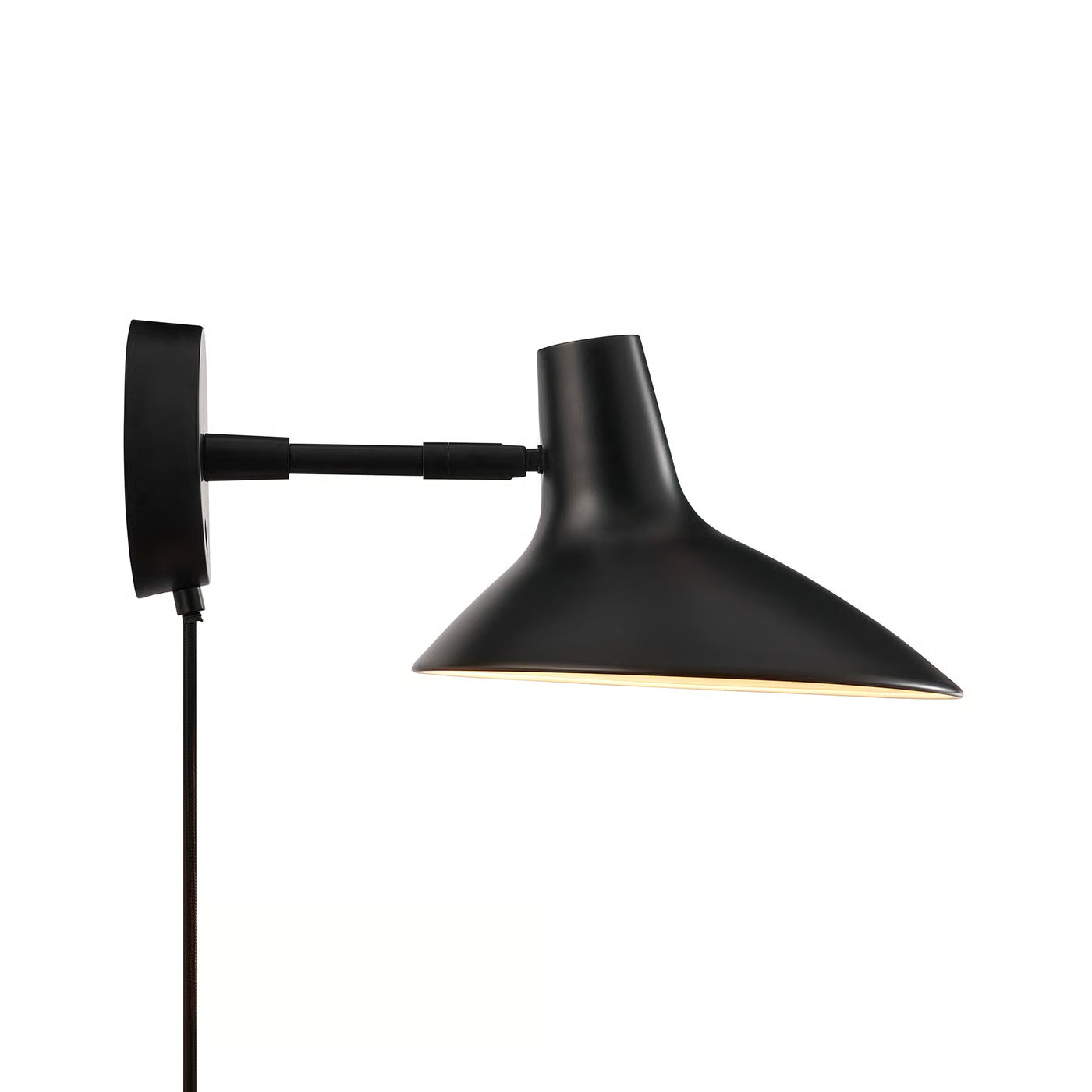 Darci kort vegglampe Sort