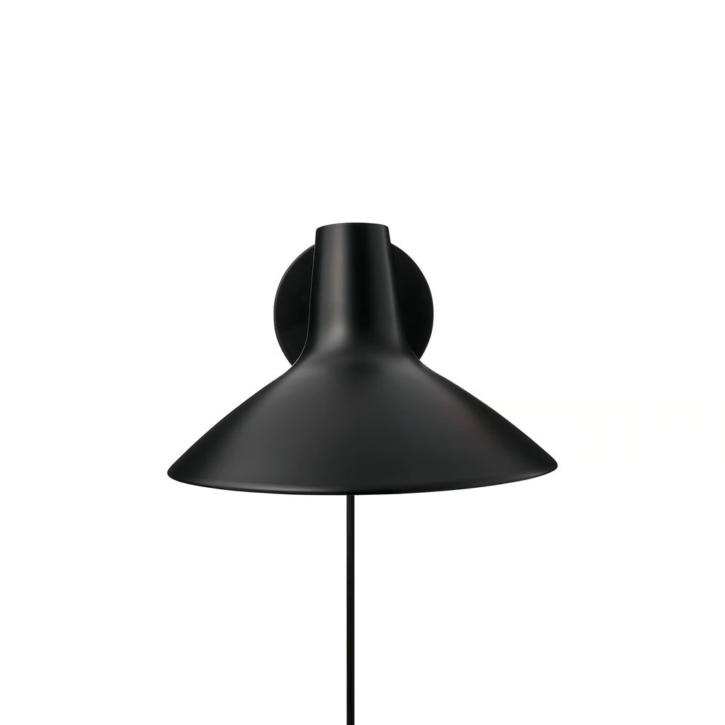 Darci kort vegglampe Sort