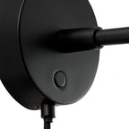 Darci kort vegglampe Sort