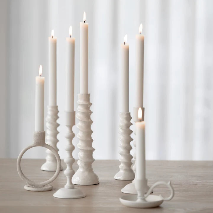 sögne hedvig lysestake hvit glossy small