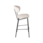 ZACK BAR CHAIR HIGH NATURAL BOUCLE