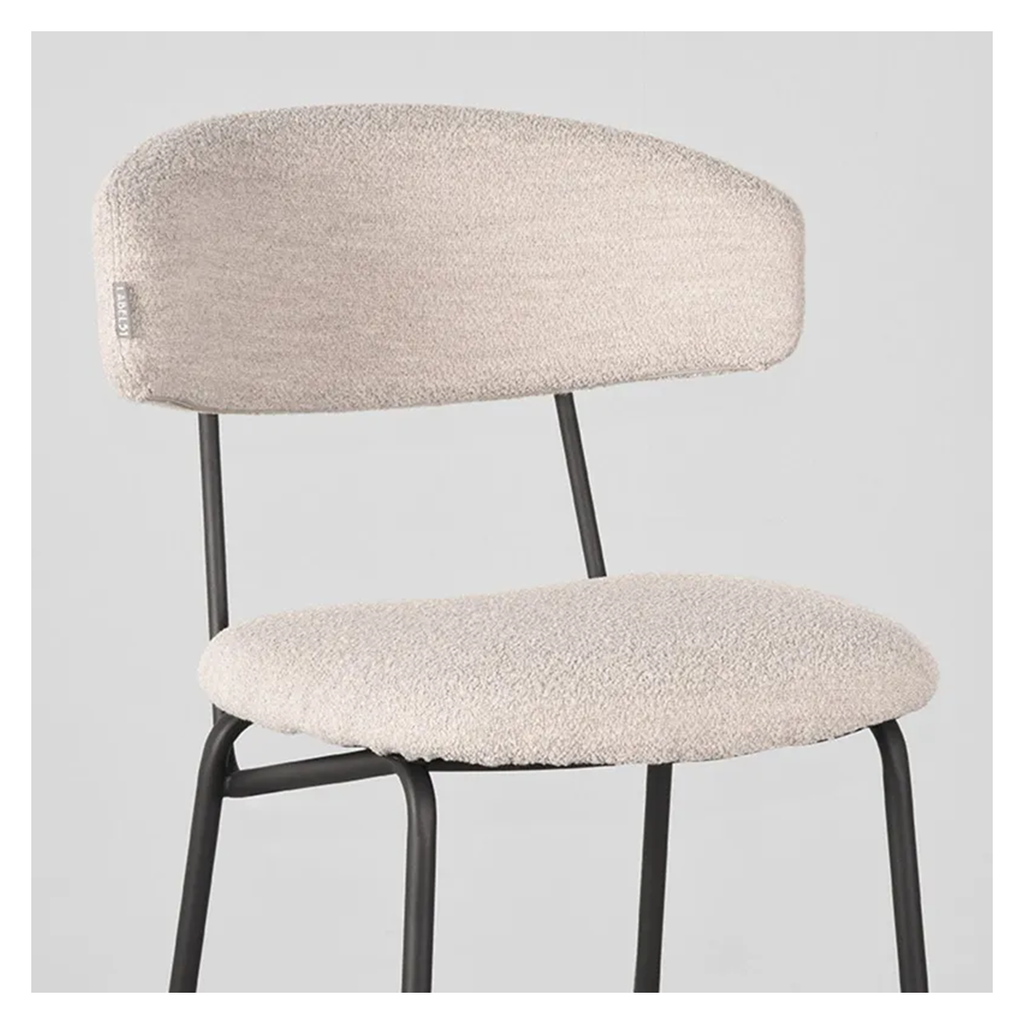 ZACK BAR CHAIR HIGH NATURAL BOUCLE