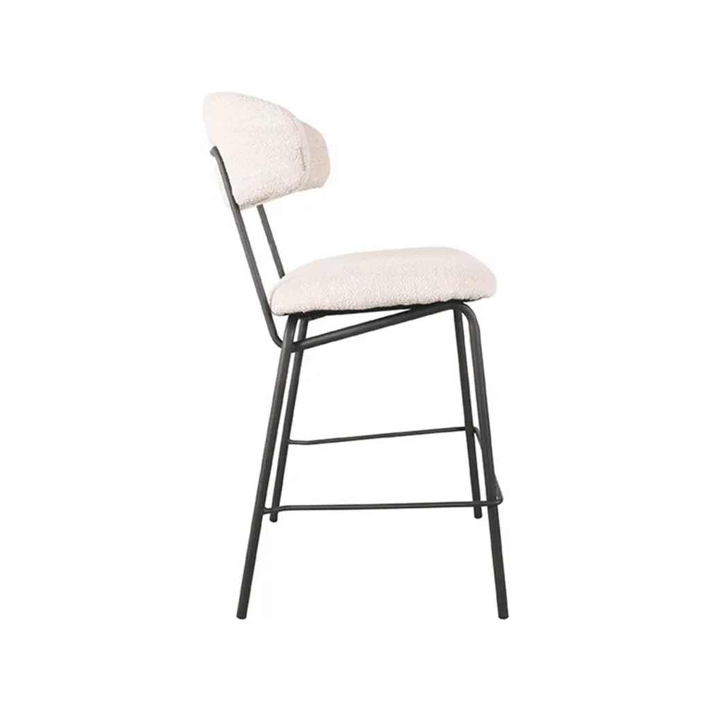 ZACK BAR CHAIR LOW NATURAL BOUCLE