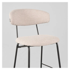 ZACK BAR CHAIR LOW NATURAL BOUCLE